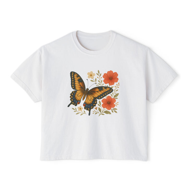 Butterfly Floral Boxy Tee